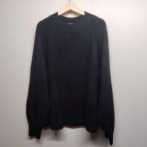 Gap Crochet Pullover Sweater Women Plus Size XXL Black Long Sleeve Spring Casual